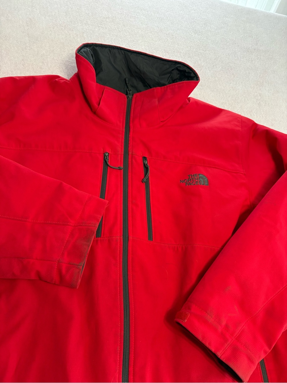 The North Face Men's Red Ski/Snowboard Jacket with Black Accents